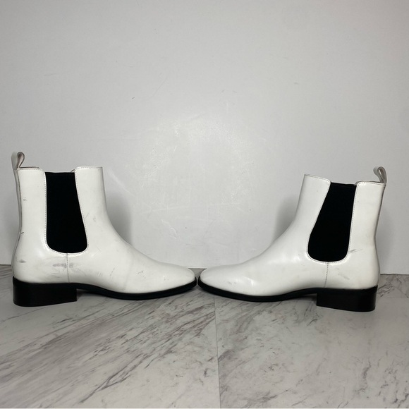 Jeffery Campbell Emrys White Leather Chelsea Bootie 8 - Picture 6 of 16